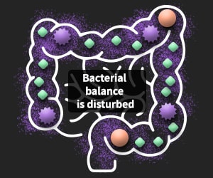 Bacterial balance is disturbed